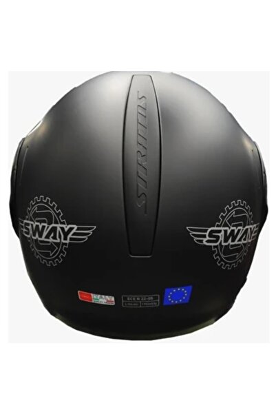 Sway Kask Stratos Çene Açılır Mat Siyah Kalıpları Dar