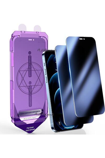 m.tk moveteck İphone 12 Uyumlu Hayalet Ekran Koruyucu Otomatik Kurulum Hizala...