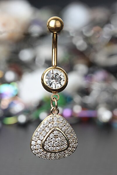 depozoom Yeni Sezon 316L Cerrahi Çelik Özel Üretim Sallantılı Zirkon Taş Daml...