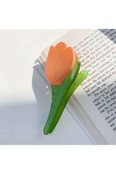 GÜLPEŞE مشبك شعر بتفاصيل توليب، مشبك مزلاج