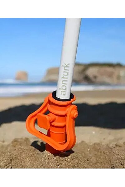 abnturk Plaj Şemsiyesi Sabitlemek için Dik Tutucu Kum ve Toprak Vidası Şemsiy...
