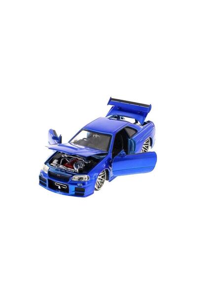 Jada 1:24 Hızlı Ve Öfkeli Fast And Furious Brian's Nissan Skyline GT-R [BNR34] Mavi Model Araba