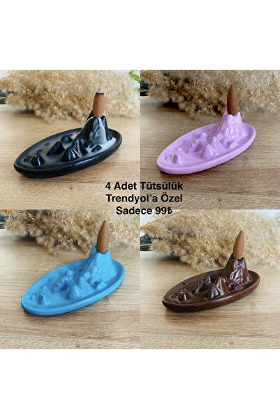 Hepsi Moda Himalaya Dağ, Tasarımlı Geri Akış Tütsülük 4 Adet Gönderilecek