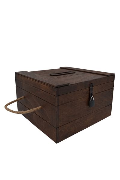 t tun's woods 29cmx29cm (DER.17CM) Locking Wooden Box - Wedding and Engagement Merasimi