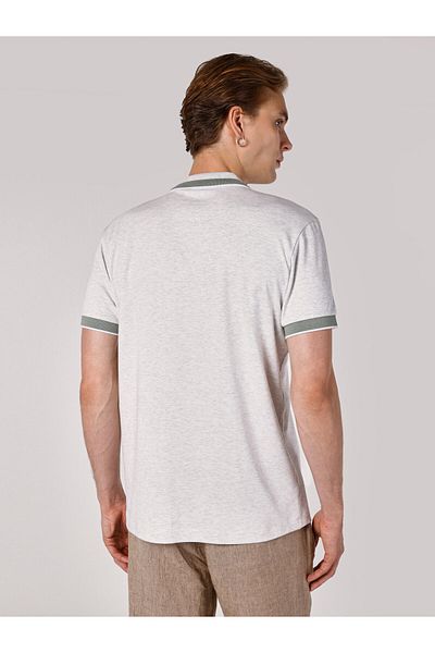 Colin's White Polo Neck Regular Fit Men's T-Shirt