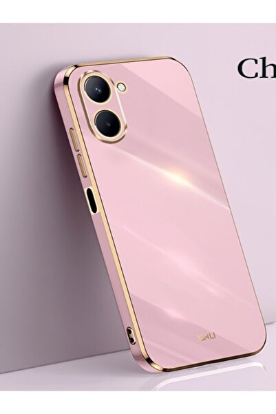 Rivor Huawei Nova 10 Se Uyumlu Kılıf Parlak Kenarlı Altın Işlemeli Kamera Kor...