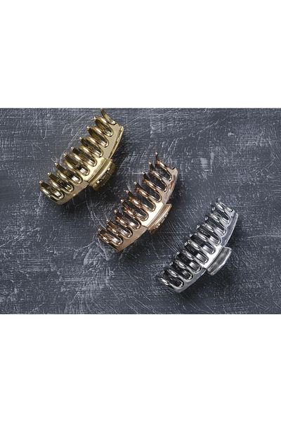 Monalisa Women's Gold, Silver, Copper 3-Piece Xl Latch Buckle Set