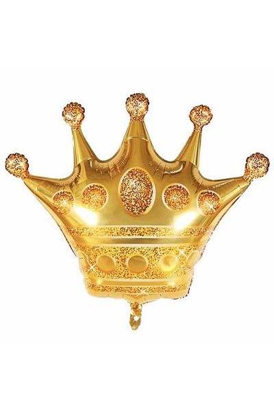 Deniz Party Store King Crown Gold Foil Balloon 24 Inch 60 Cm 1 Piece