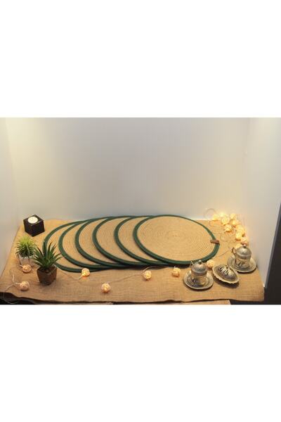 NAYS HOME Jüt Dışı Yeşil 6'lı Amerikan Servis