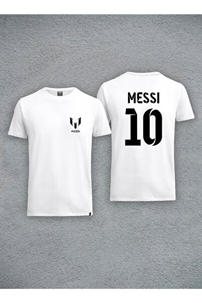 sielta تي شيرت أسود مطبوع بتصميم مخصص من ليونيل ميسي جيرسي للجنسين