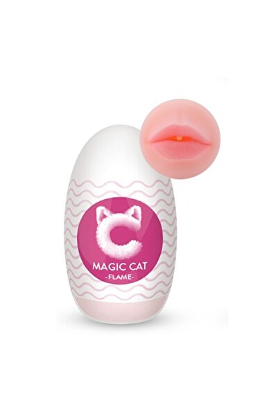 Seks Shop Magic Cat Flame Özel Silikon Dokulu Oral Mastürbatör
