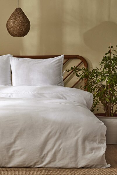 Karaca Home Lucy 100% Cotton Double Duvet Cover Set White