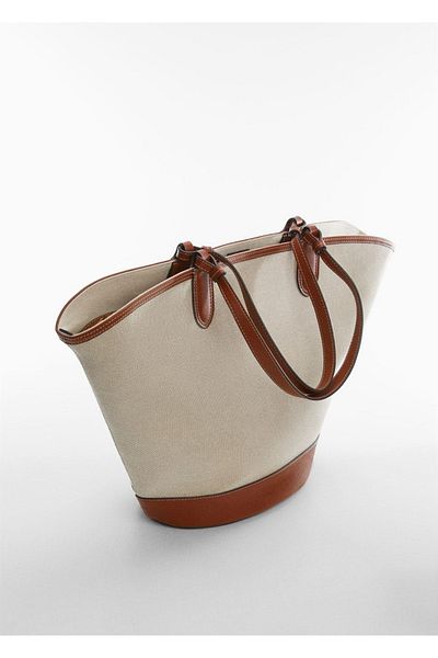 MANGO Woman Συνδυασμένη τσάντα Shopper