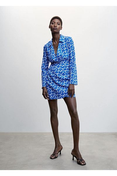 MANGO Woman Φόρεμα πουκάμισο με floral σχέδιο