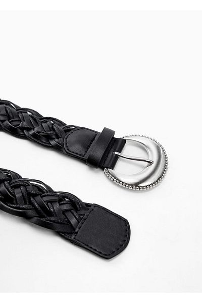 MANGO Woman Braided Belt with Buckle