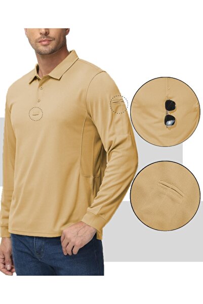 GHASSY CO. Ghassy Co. Ανδρικό μπλουζάκι πόλο γκολφ Τζέρσεϊ Pike Performance Tactical Military μακρυμάνικο μπλουζάκι