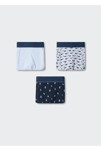 MANGO Kids Boxer albastru pentru copii