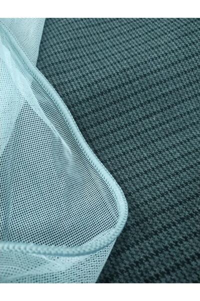 Ran Perde Pileli Dikim 1e2,5 Pile - Mavi Tül Perde