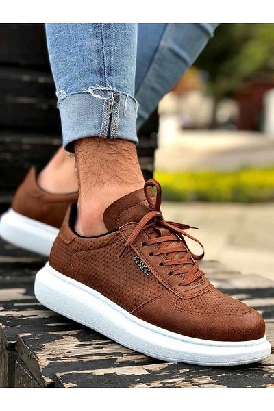 Knack High Sole Casual Shoes 042 Tan