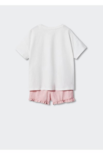 MANGO Kids Gemusterter Shorts-Pyjama