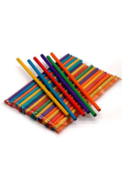 Bubu Eğlenceli Çubuklar Renkli 20x0,3 cm 50'li
