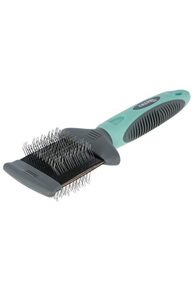 KERBL Köpek Tarama Fırçası Çift Taraflı Turkuaz