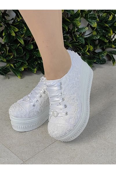 Ayakkabı Tutkusu Stilo ® Wedding Dress Shoes 8cm White Lightweighted Special Stilo Sole Extremely Comfortable Wedding Shoes