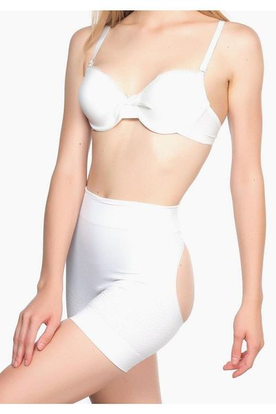 Emay Women's White Open Short Corset New Season