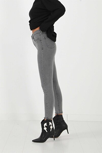 Lixera Сірі джинси-скінні з ластиком