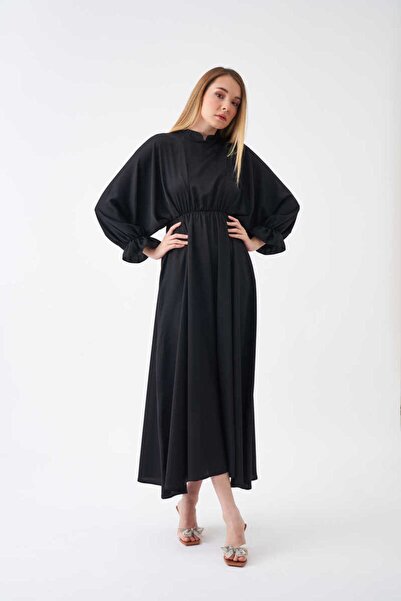 Mevra Rochie de seara cu talie elastica neagra