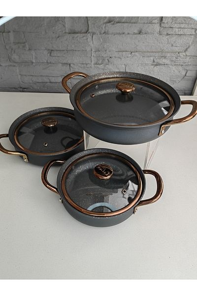 ALANYA HOME DECOR LUXURIOUS GRANITE FIELD SET 6 PIECES PAN/POT LUXURIOUS GRANITE FIELD SET 6 PIECES PAN/POT