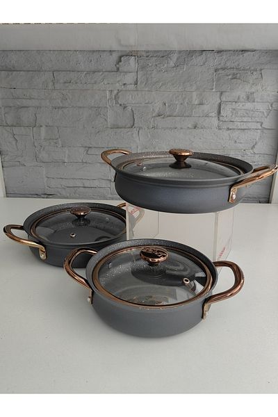 ALANYA HOME DECOR LUXURIOUS GRANITE FIELD SET 6 PIECES PAN/POT LUXURIOUS GRANITE FIELD SET 6 PIECES PAN/POT