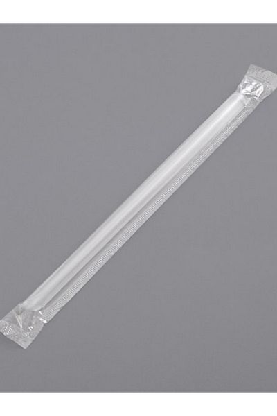 cafeavm Pack of 100 Bubble Tea Straws with Cellophones - 11X22 mm