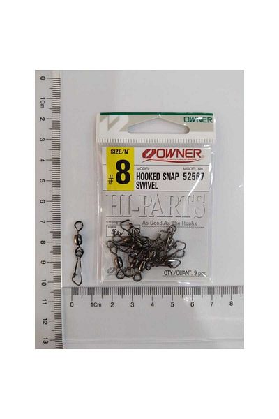Owner 52567 Hooked Snap Swivel Clip Swivel NO : 8