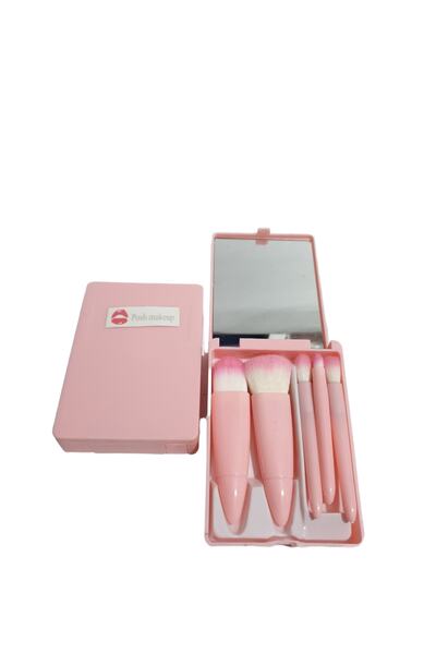 Posh makeup مجموعة فرش مكونة من 5 قطع مع مرآة