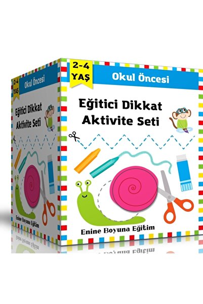Enine Boyuna Eğitim Okul Öncesi Eğitici Dikkat Aktivite Seti (2-4 Yaş İçin)