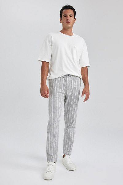 DeFacto Regular Fit Straight Leg Gabardine Trousers A9987ax23hs