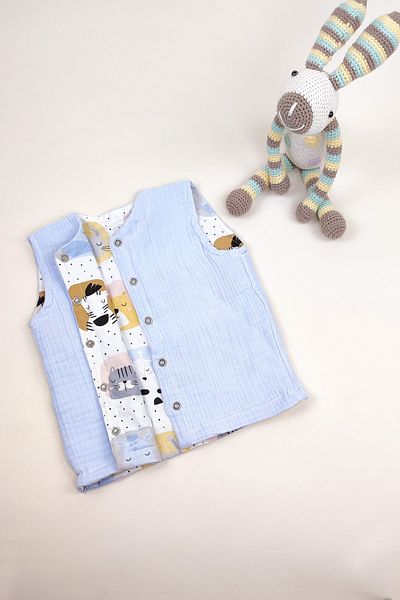 la mure baby 100% Organic Muslin Baby & Kids Vest Two-Way