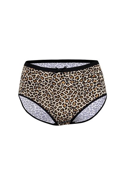 YILDIZ 12 Pieces Lycra Leopard Patterned High Waist Panties 3816