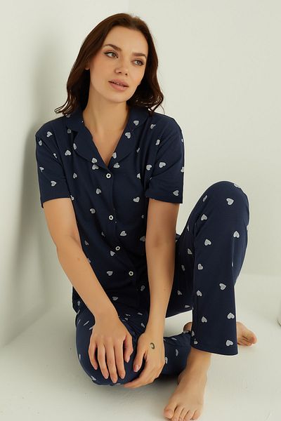 ELİTOL COTTON BUTTONED PAJAMA SET
