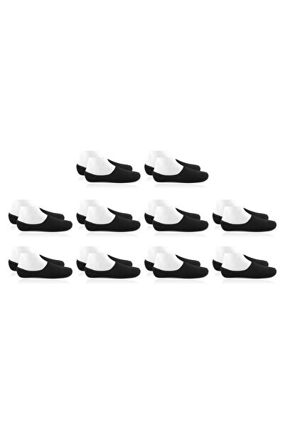 FORMO 10 броя дамски черни бамбукови безшевни силиконови неплъзгащи се чорапи...