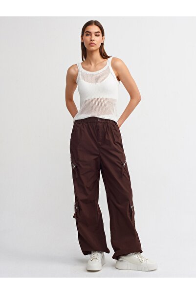 Dilvin 10419 Openwork Pattern Knitwear Undershirt-Ecru