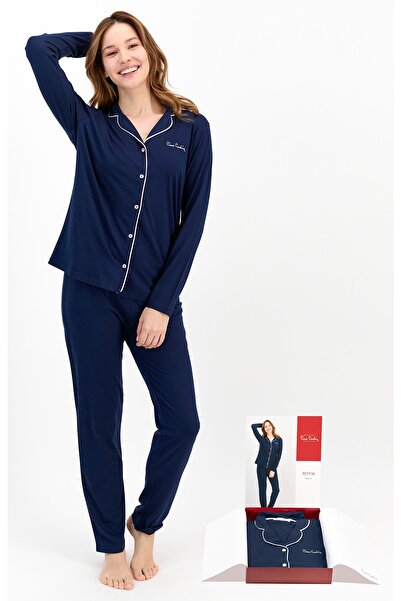 Pierre Cardin 7717 Önden Düğmeli Kadın Pijama Takım
