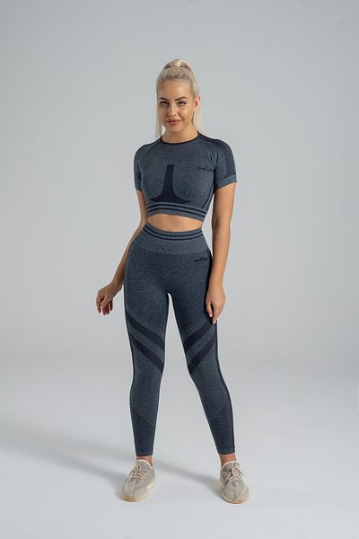 GYMXPRO Seamless Recovery Short Sleeve Crop Top for Yoga Fitness Sportsman