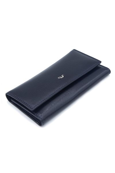 Tergan Navy Leather Unisex Keychain 0080H86