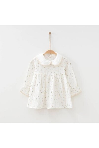 CFR Kids Kız Bebek Soft Dokuma Organik Pamuk Müslin Elbise 1003001