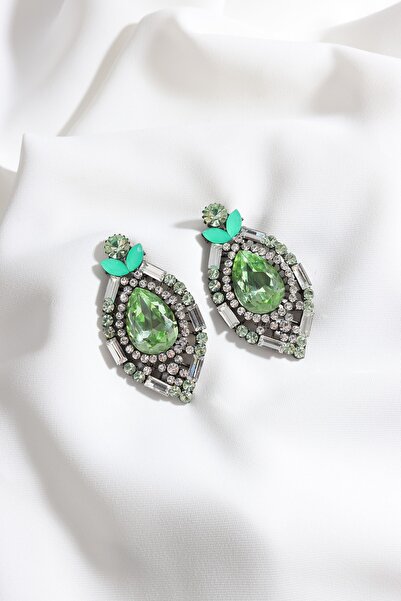 Süspüs Accessories FISTIK YEŞİL ABİYE KÜPE