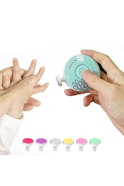 TWOX Yenidoğan Bebek/ Çocuk Pilli Tırnak Törpüsü Manikür Seti Yeşil