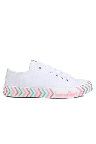 Benetton ® |   BN-90624- Alb Roz - Pantofi sport pentru femei