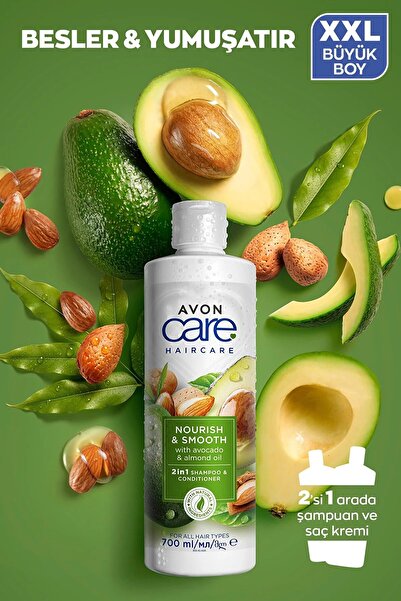 AVON Care Avokado Badem Şampuan Saç Kremi ve Argan Yağı Saç Serumu Paketi